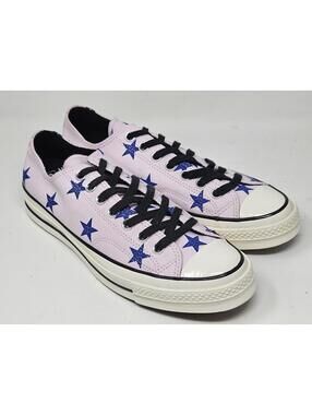 Converse Chuck Taylor All Star Low Sz 9 Pink Blue Stars Men's Shoes SAMPLE